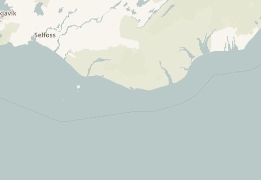 아이슬란드 남해안 주변 지도