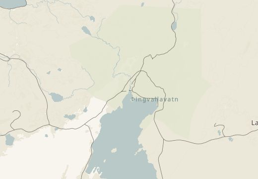 Peta sekitar Thingvellir, Islandia