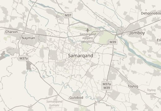 Map around Registan, Samarkand, Uzbekistan