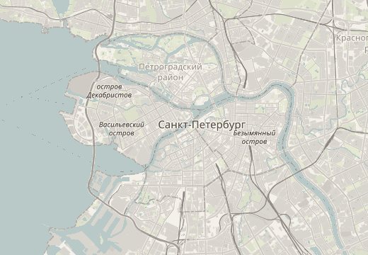 Mapa de Moll Universitetskaia, Sant Petersburg